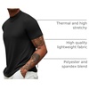 image:imageCOOFANDY Mens Mock Turtleneck T Shirt Short Sleeve Slim Fit Basic Casual Solid Color Pullover TeeBblackWhite
