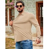 image:imageCOOFANDY Mens Muscle Fit Dress Shirts Wrinkle Free Long Sleeve Button Down Shirt Stretch Business ShirtLight Khaki