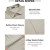 image:imageCOOFANDY Mens Muscle Fit Dress Shirts Wrinkle Free Long Sleeve Button Down Shirt Stretch Business ShirtMoon Grey