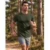 image:imageCOOFANDY Mens Muscle T Shirts Short Sleeve Slim Fit Tshirts Gym Workout Athletic Crewneck ShirtDeep Green