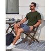 image:imageCOOFANDY Mens Muscle T Shirts Short Sleeve Slim Fit Tshirts Gym Workout Athletic Crewneck ShirtDeep Green