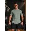 image:imageCOOFANDY Mens Muscle T Shirts Short Sleeve Slim Fit Tshirts Gym Workout Athletic Crewneck ShirtGreen