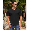 image:imageCOOFANDY Mens Muscle TShirts VNeck Slim Fit Workout Shirt Short Sleeve Longline Gym Athletic Tee ShirtsAblack