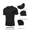 image:imageCOOFANDY Mens Muscle TShirts VNeck Slim Fit Workout Shirt Short Sleeve Longline Gym Athletic Tee ShirtsAblack
