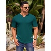 image:imageCOOFANDY Mens Muscle TShirts VNeck Slim Fit Workout Shirt Short Sleeve Longline Gym Athletic Tee ShirtsGreen