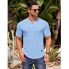 image:imageCOOFANDY Mens Muscle TShirts VNeck Slim Fit Workout Shirt Short Sleeve Longline Gym Athletic Tee ShirtsLight Blue