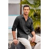 image:imageCOOFANDY Mens Oxford Shirt Double Pockets Long Sleeve Wedding Shirt Regular Fit