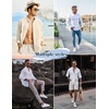 image:imageCOOFANDY Mens Oxford Shirts Long Sleeve Casual Button Down Shirts Band Collar Dress Shirt with PocketKhaki