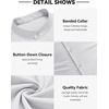 image:imageCOOFANDY Mens Oxford Shirts Long Sleeve Casual Button Down Shirts Band Collar Dress Shirt with PocketWhite