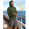 image:imageCOOFANDY Mens SPF 50 Sun Shirts Long Sleeve Rash Guard Thin Summer Hoodie Sun Protection Fishing Shirt with ThumbholeArmy Green