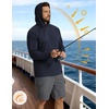 image:imageCOOFANDY Mens SPF 50 Sun Shirts Long Sleeve Rash Guard Thin Summer Hoodie Sun Protection Fishing Shirt with ThumbholeBlue Violet