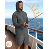 image:imageCOOFANDY Mens SPF 50 Sun Shirts Long Sleeve Rash Guard Thin Summer Hoodie Sun Protection Fishing Shirt with ThumbholeDark Gray