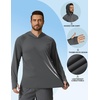 image:imageCOOFANDY Mens SPF 50 Sun Shirts Long Sleeve Rash Guard Thin Summer Hoodie Sun Protection Fishing Shirt with ThumbholeDark Gray