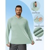 image:imageCOOFANDY Mens SPF 50 Sun Shirts Long Sleeve Rash Guard Thin Summer Hoodie Sun Protection Fishing Shirt with ThumbholeIce Green
