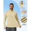 image:imageCOOFANDY Mens SPF 50 Sun Shirts Long Sleeve Rash Guard Thin Summer Hoodie Sun Protection Fishing Shirt with ThumbholeLight Brown