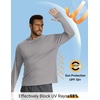 image:imageCOOFANDY Mens SPF 50 Sun Shirts Long Sleeve Rash Guard Thin Summer Hoodie Sun Protection Fishing Shirt with ThumbholeLight Gray