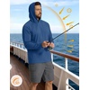 image:imageCOOFANDY Mens SPF 50 Sun Shirts Long Sleeve Rash Guard Thin Summer Hoodie Sun Protection Fishing Shirt with ThumbholeNavy