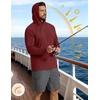 image:imageCOOFANDY Mens SPF 50 Sun Shirts Long Sleeve Rash Guard Thin Summer Hoodie Sun Protection Fishing Shirt with ThumbholeWine Red