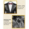 image:imageCOOFANDY Mens Sequin Blazer Sparkly Glitter Jacket Shiny Floral Suit Jacket Stylish Party Wedding Banquet Prom TuxedoBlack