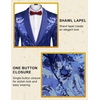 image:imageCOOFANDY Mens Sequin Blazer Sparkly Glitter Jacket Shiny Floral Suit Jacket Stylish Party Wedding Banquet Prom TuxedoBlue