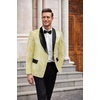 image:imageCOOFANDY Mens Sequin Blazer Sparkly Glitter Jacket Shiny Floral Suit Jacket Stylish Party Wedding Banquet Prom TuxedoChampagne