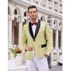 image:imageCOOFANDY Mens Sequin Blazer Sparkly Glitter Jacket Shiny Floral Suit Jacket Stylish Party Wedding Banquet Prom TuxedoChampagne