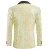 image:imageCOOFANDY Mens Sequin Blazer Sparkly Glitter Jacket Shiny Floral Suit Jacket Stylish Party Wedding Banquet Prom TuxedoChampagne