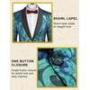 image:imageCOOFANDY Mens Sequin Blazer Sparkly Glitter Jacket Shiny Floral Suit Jacket Stylish Party Wedding Banquet Prom TuxedoGreen