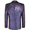 image:imageCOOFANDY Mens Sequin Blazer Tuxedo Party Prom Wedding Tuxedo One Button JacketBlue Purple