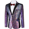 image:imageCOOFANDY Mens Sequin Blazer Tuxedo Party Prom Wedding Tuxedo One Button JacketBlue Purple