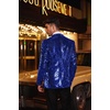image:imageCOOFANDY Mens Sequin Blazer Tuxedo Party Prom Wedding Tuxedo One Button JacketNavy Blue