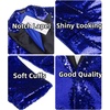 image:imageCOOFANDY Mens Sequin Blazer Tuxedo Party Prom Wedding Tuxedo One Button JacketNavy Blue