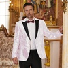 image:imageCOOFANDY Mens Sequin Blazer Tuxedo Party Prom Wedding Tuxedo One Button JacketPink