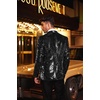 image:imageCOOFANDY Mens Sequin Blazer Tuxedo Party Prom Wedding Tuxedo One Button JacketPitchblack