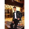 image:imageCOOFANDY Mens Sequin Blazer Tuxedo Party Prom Wedding Tuxedo One Button JacketPitchblack