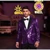 image:imageCOOFANDY Mens Sequin Blazer Tuxedo Party Prom Wedding Tuxedo One Button JacketPurple