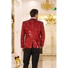 image:imageCOOFANDY Mens Sequin Blazer Tuxedo Party Prom Wedding Tuxedo One Button JacketRed