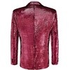 image:imageCOOFANDY Mens Sequin Blazer Tuxedo Party Prom Wedding Tuxedo One Button JacketRose Pink