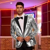 image:imageCOOFANDY Mens Sequin Blazer Tuxedo Party Prom Wedding Tuxedo One Button JacketSilver Grey