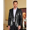 image:imageCOOFANDY Mens Shiny Sequin Blazer Tuxedo Party Dinner Prom One Button Suit JacketBlack