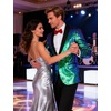 image:imageCOOFANDY Mens Shiny Sequin Blazer Tuxedo Party Dinner Prom One Button Suit JacketBlue Green
