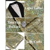 image:imageCOOFANDY Mens Shiny Sequin Blazer Tuxedo Party Dinner Prom One Button Suit JacketChampagne