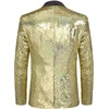 image:imageCOOFANDY Mens Shiny Sequin Blazer Tuxedo Party Dinner Prom One Button Suit JacketChampagne