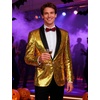 image:imageCOOFANDY Mens Shiny Sequin Blazer Tuxedo Party Dinner Prom One Button Suit JacketGold