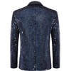 image:imageCOOFANDY Mens Shiny Sequin Blazer Tuxedo Party Dinner Prom One Button Suit JacketMulticolorednavy Blue