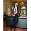image:imageCOOFANDY Mens Shiny Sequin Blazer Tuxedo Party Dinner Prom One Button Suit JacketRose Golden