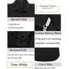 image:imageCOOFANDY Mens Shirt Slim Fit Dress Solid Button Down Work Business with Pockets 01Black Large Long Sleeve