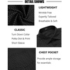 image:imageCOOFANDY Mens Short Sleeve Button Down Shirts Wrinkle Free Dress Shirts Casual Polka Dot Print Shirt with PocketBlack