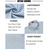 image:imageCOOFANDY Mens Short Sleeve Button Down Shirts Wrinkle Free Dress Shirts Casual Polka Dot Print Shirt with PocketBlue Combo