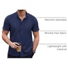 image:imageCOOFANDY Mens Short Sleeve Button Down Shirts Wrinkle Free Dress Shirts Casual Polka Dot Print Shirt with PocketBluerhombic